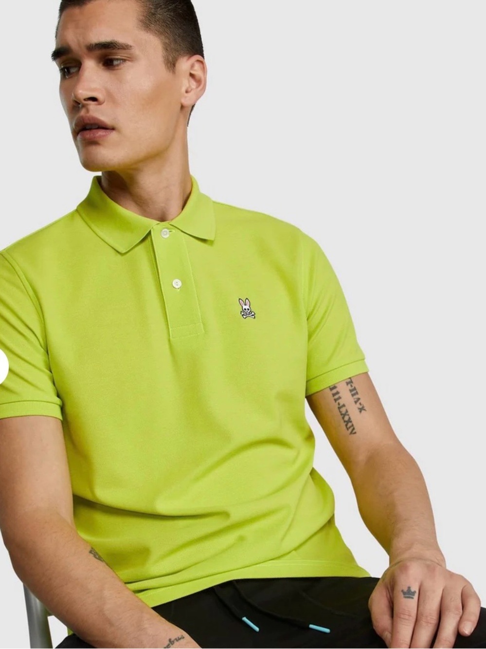 Psycho Bunny Neon Lime Short-Sleeve Polo